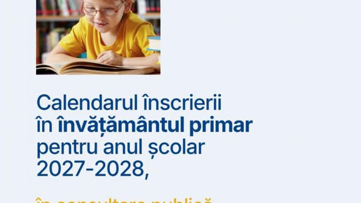 Ministerul Educației propune regulile de înscriere în clasa pregătitoare pentru anul școlar 2027-2028