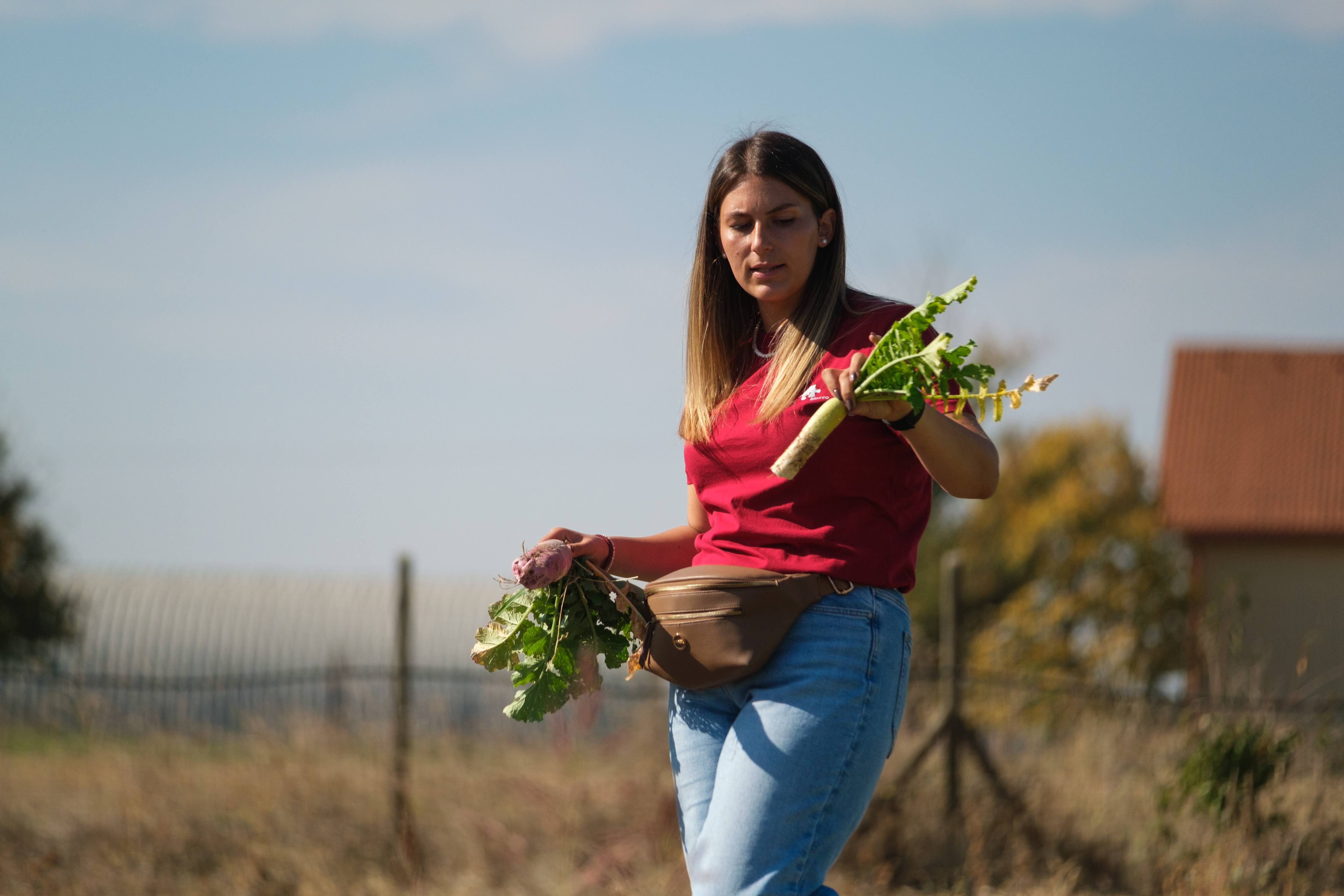 Andreea Despa gestionează o fermă bio de 5 hectare lângă București