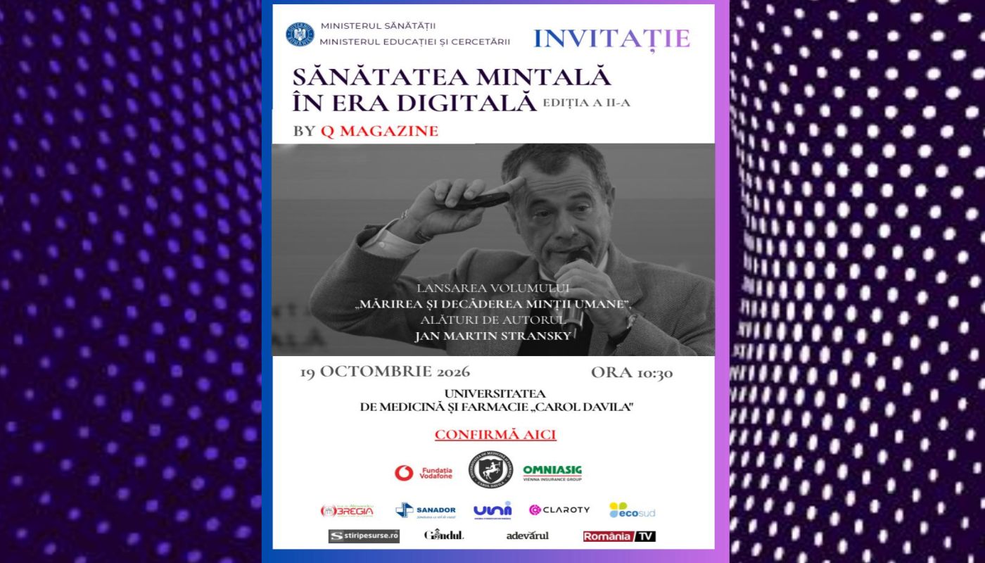 Lansarea cărții „The rise and fall of the human mind” în limba română va avea loc la o conferință despre sănătatea mintală