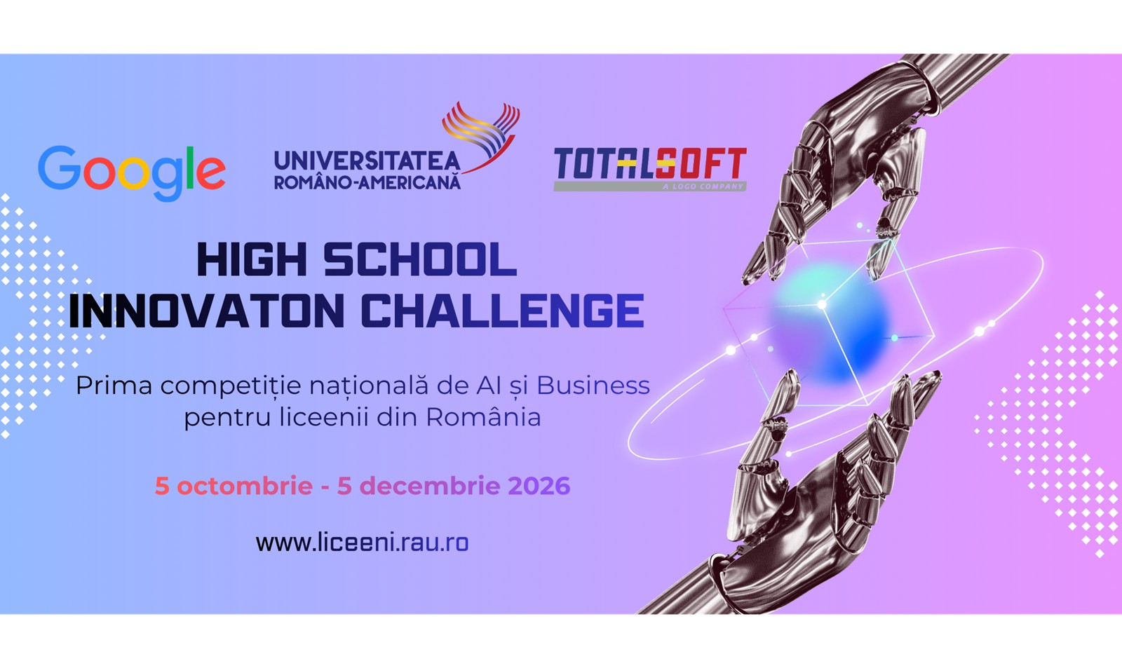 Liceenii români pot câstiga premii de peste 65.000 EUR la o competiție de AI și business