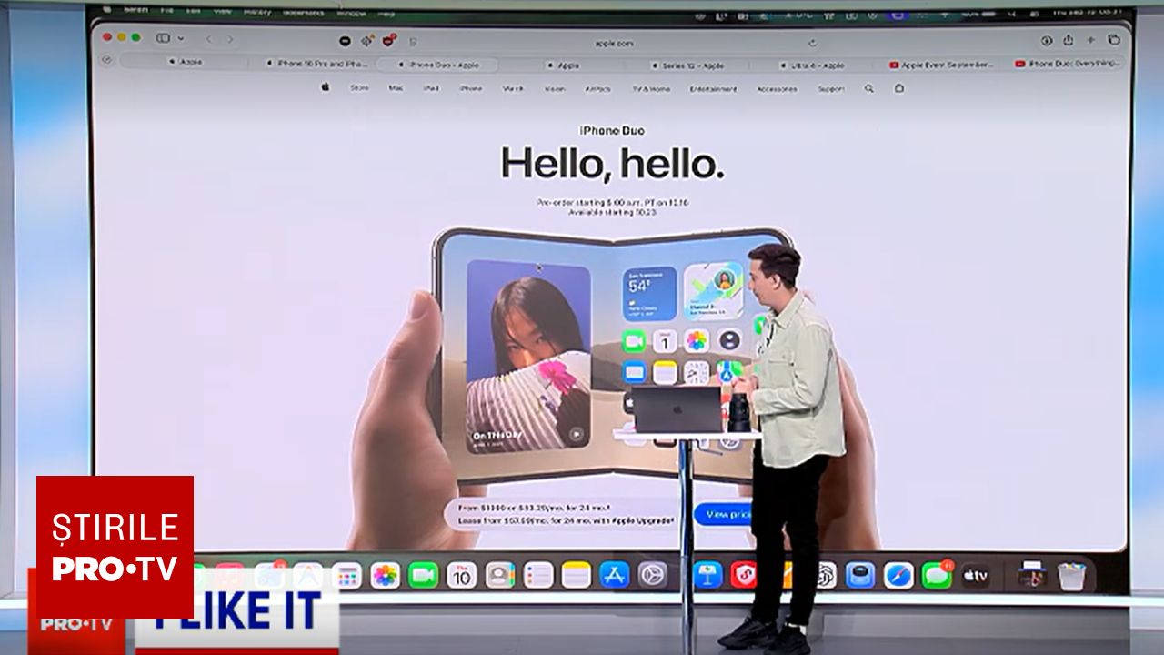 Apple prezintă iPhone Duo, primul telefon pliabil de la companie, și noi modele de Apple Watch