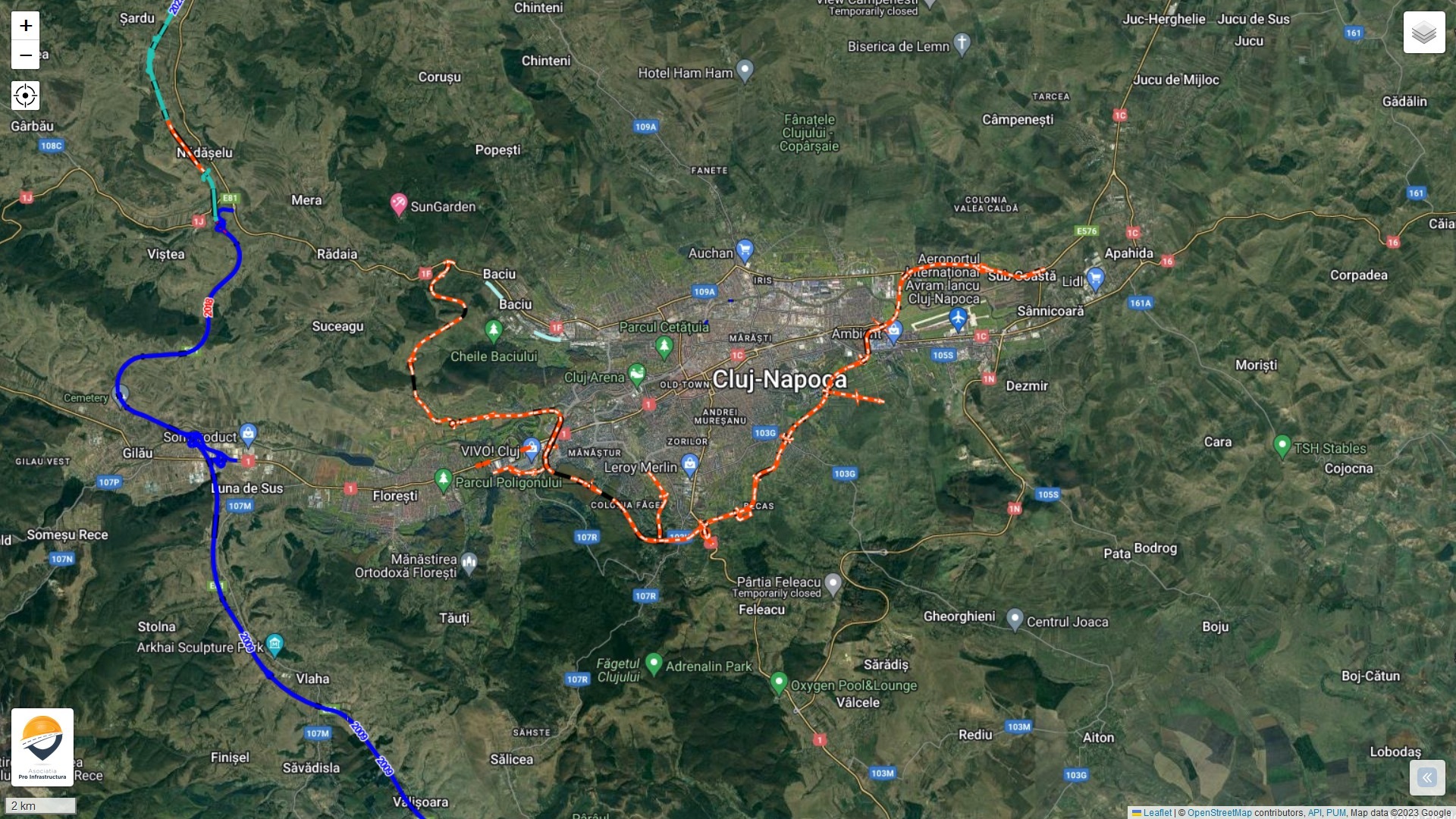Proiectul Centurii Metropolitane Cluj: Zeci de oferte depuse pentru tronsoane cheie și avansat pentru metrou
