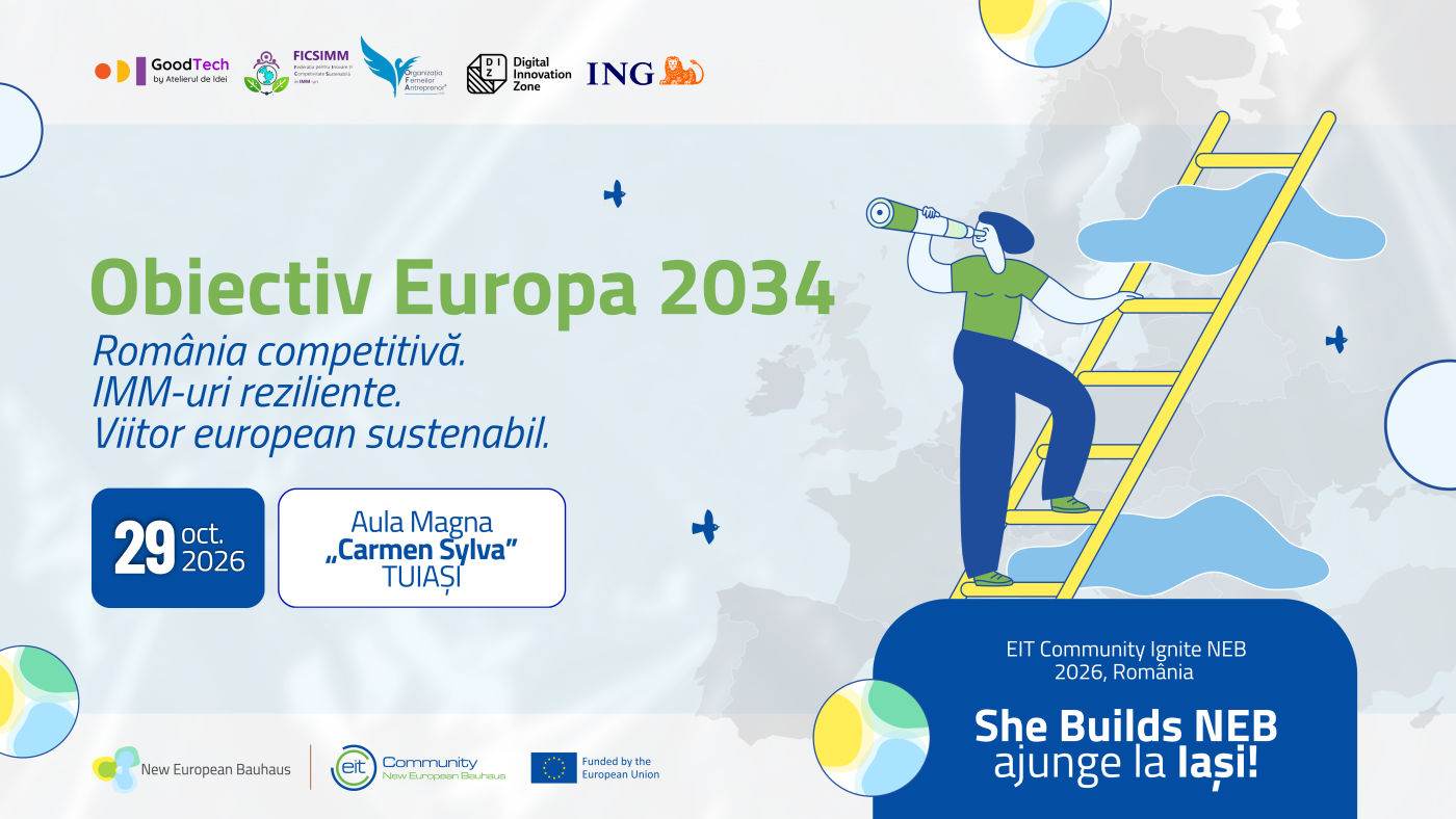 Conferința She Builds NEB la Iași: viitorul buget european și sprijinul pentru antreprenoarele din Nord-Est
