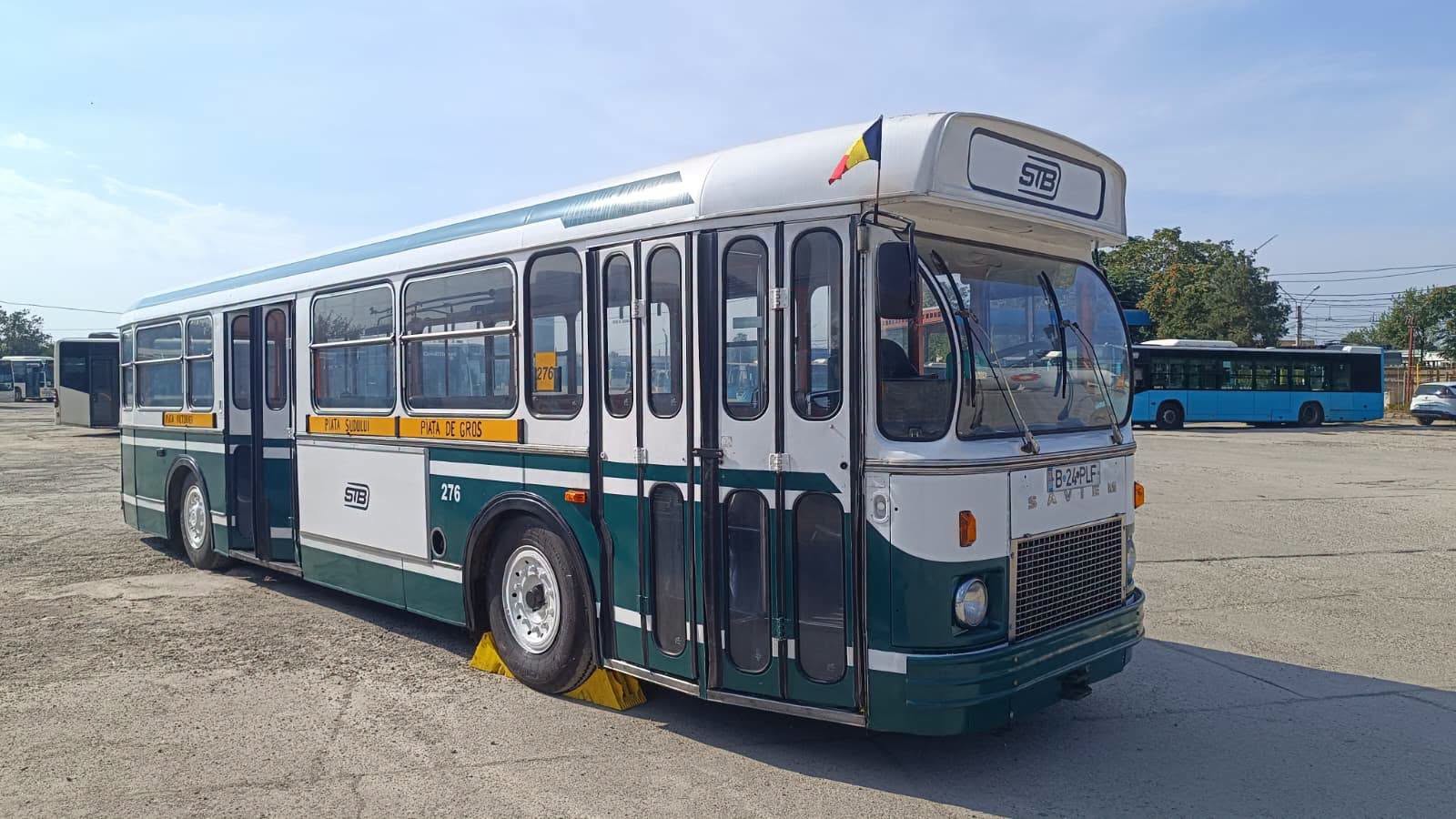 Un autobuz istoric SAVIEM va circula astăzi prin București, în cadrul Săptămânii Europene a Mobilității