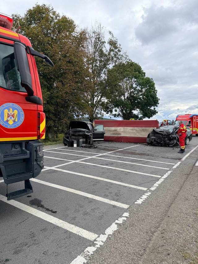 Accident tragic pe DN 15 în Mureș: Două persoane decedate și patru rănite după o coliziune frontală