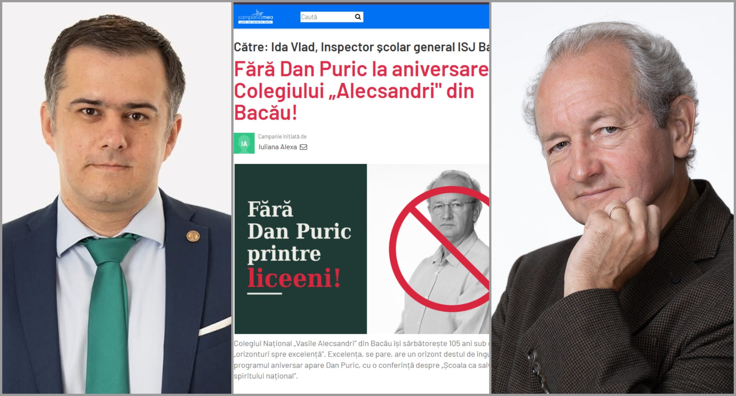 Controversă la Bacău: Actorul Dan Puric se retrage de la aniversarea Colegiului Vasile Alecsandri