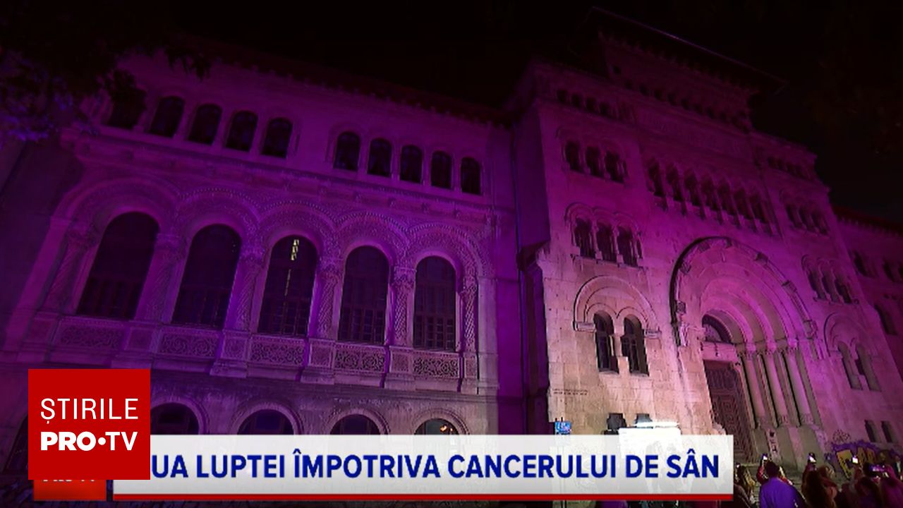 Clădire emblematică din București va fi iluminată în roz pentru sensibilizarea asupra cancerului de sân