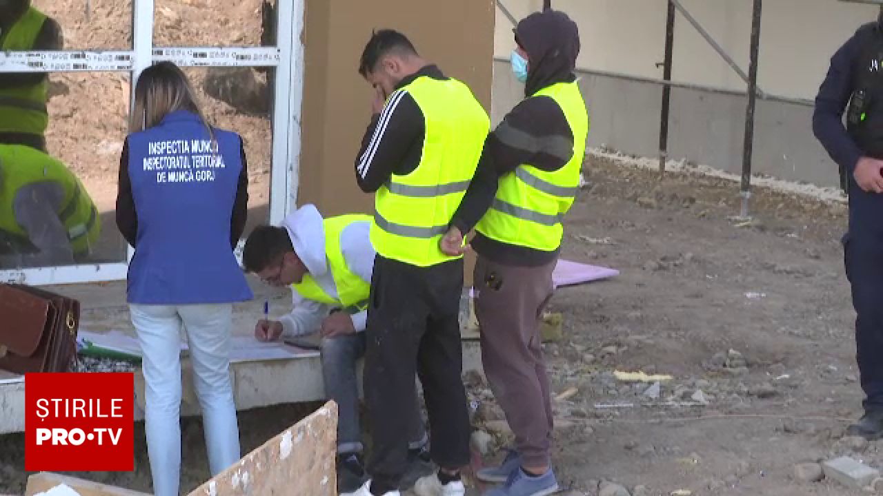 Acțiune masivă de control pe un șantier din Târgu Jiu: zeci de jandarmi și inspectori de muncă