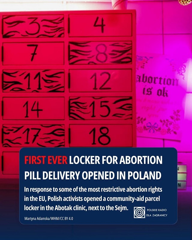 Activiști polonezi lansează primul dulap de livrare a pastilelor pentru avort din lume