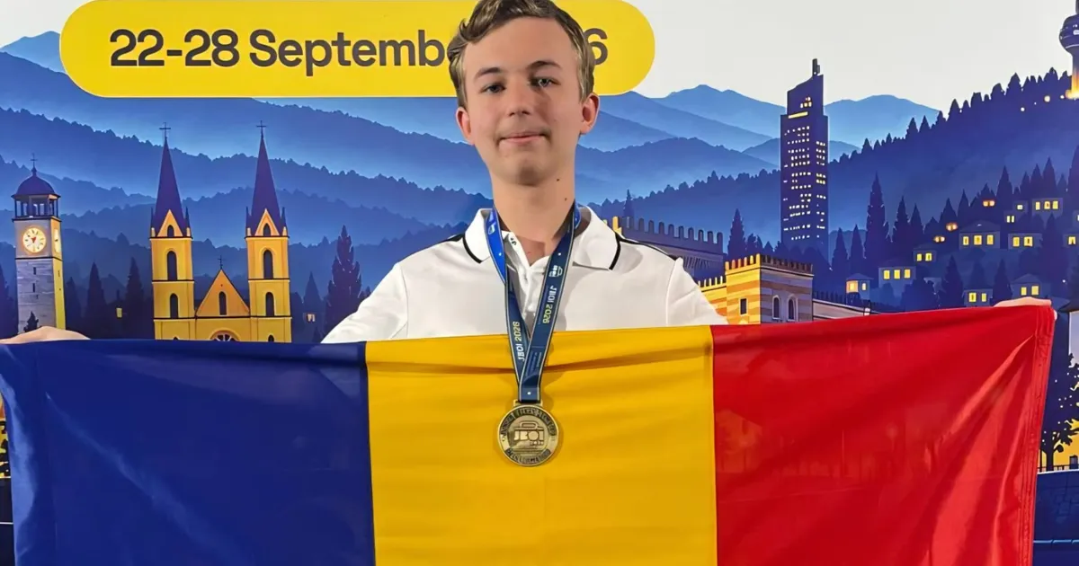 Andrei Nemțișor obține medalia de aur la Olimpiada Balcanică de Informatică pentru Juniori