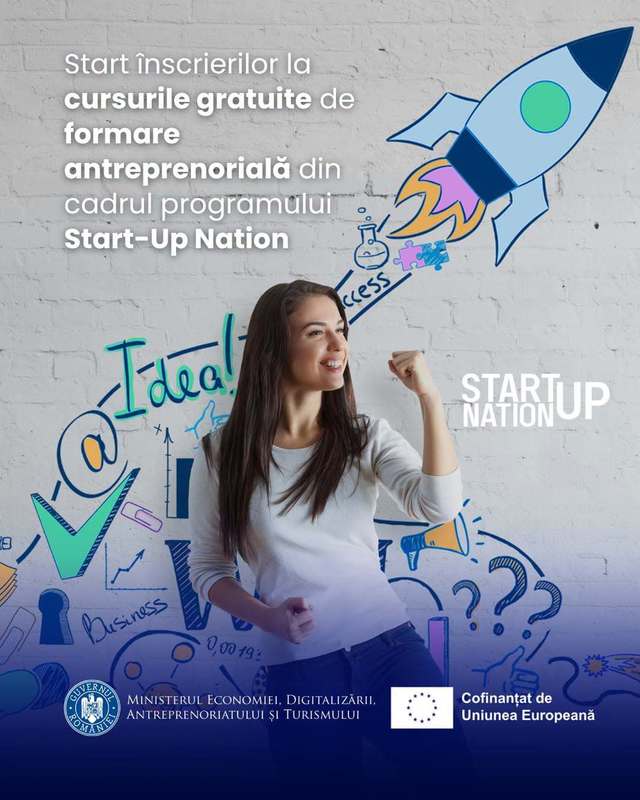 Start-Up Nation: Au început înscrierile la cursurile gratuite de antreprenoriat pentru tineri