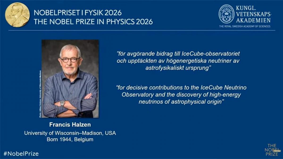 Francis Halzen primește Premiul Nobel pentru Fizică 2026 pentru proiectul IceCube din Antarctica