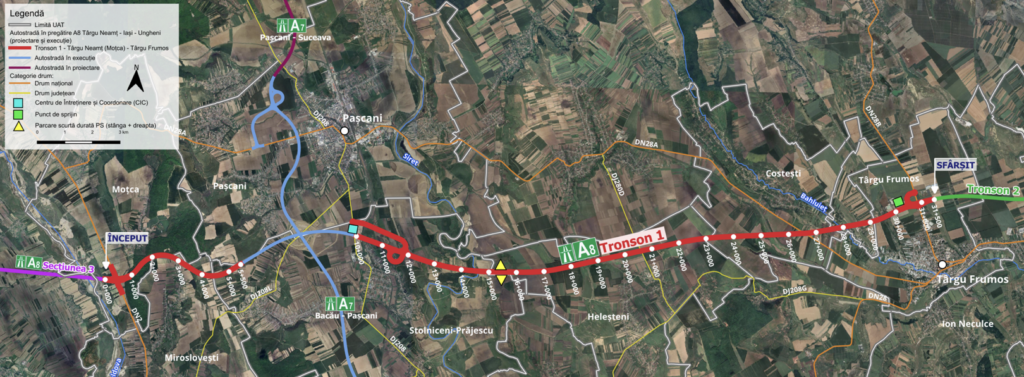 Autostrada A8: Un segment de 5,5 km ar putea conecta Autostrada Unirii cu A7 în doar un an