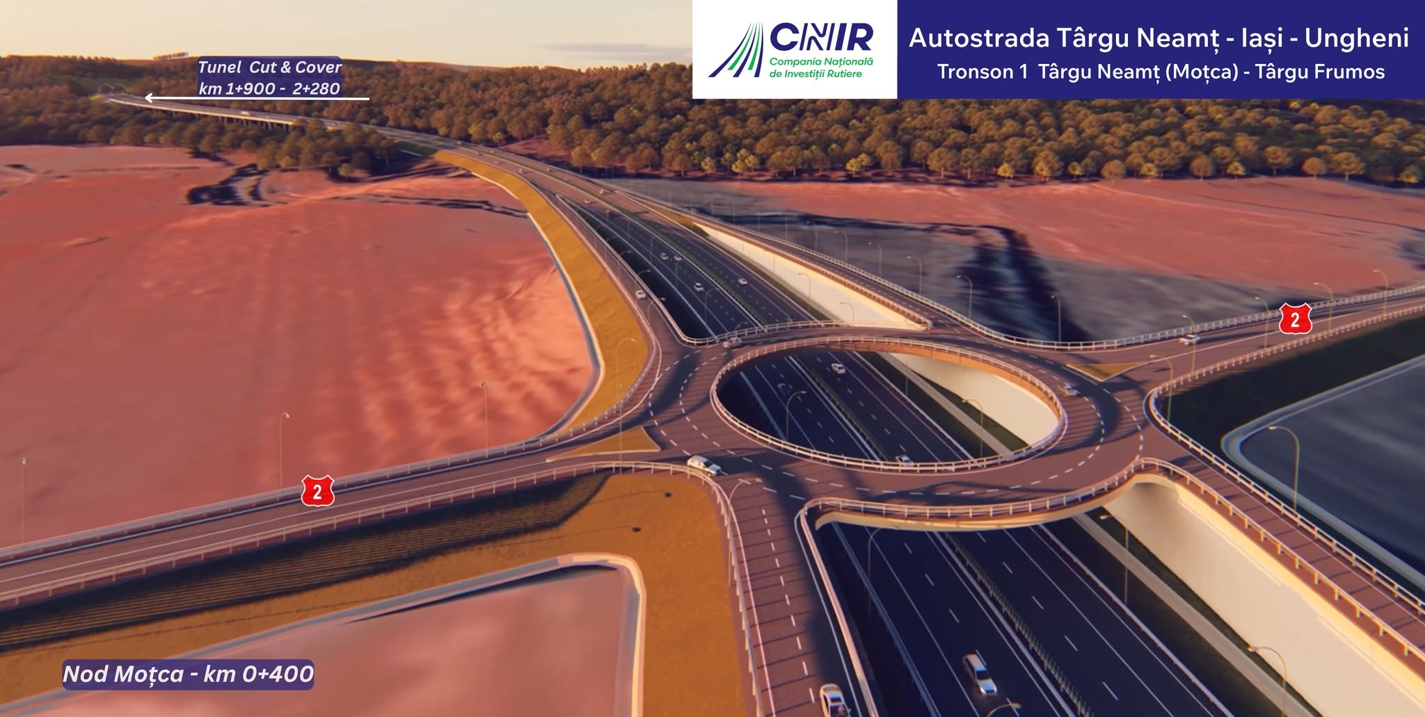 Contract de 4,87 miliarde de lei pentru primul tronson al Autostrăzii Unirii A8