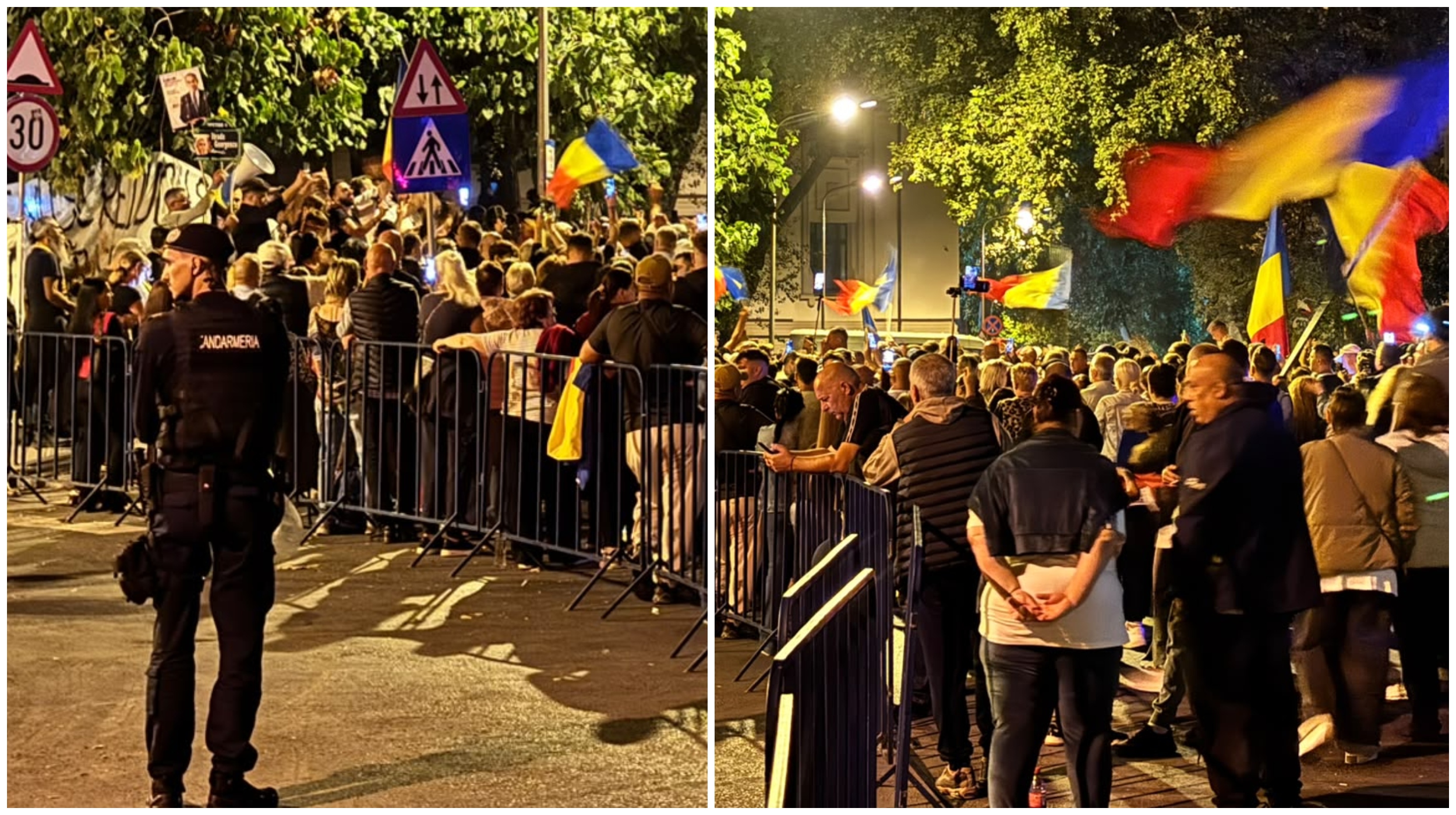 A 12-a noapte de proteste în fața Arestului Central pentru susținerea lui Călin Georgescu