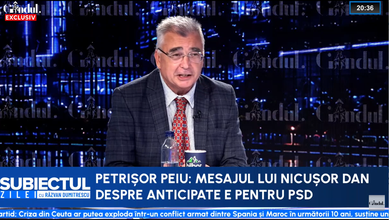 Senatorul Petrișor Peiu: PSD este pus în fața unei alegeri între asumarea guvernării și riscul alegerilor anticipate