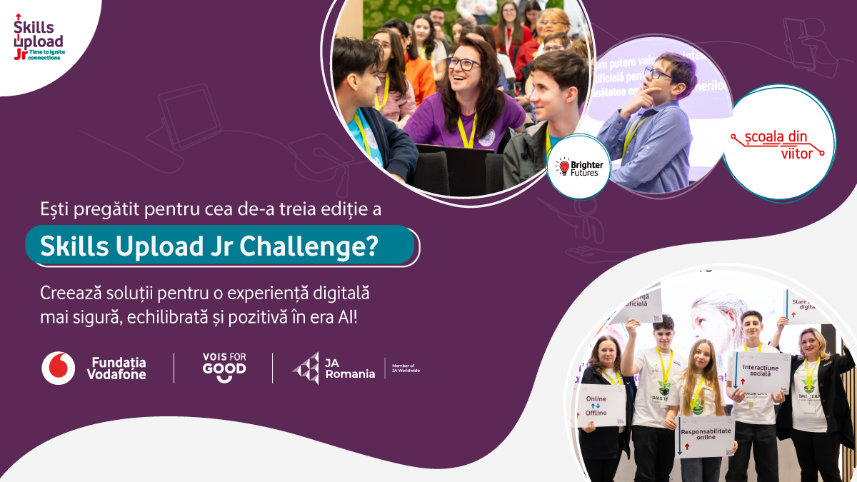 Lansează competiția Skills Upload Jr Challenge pentru elevii de gimnaziu din școlile publice